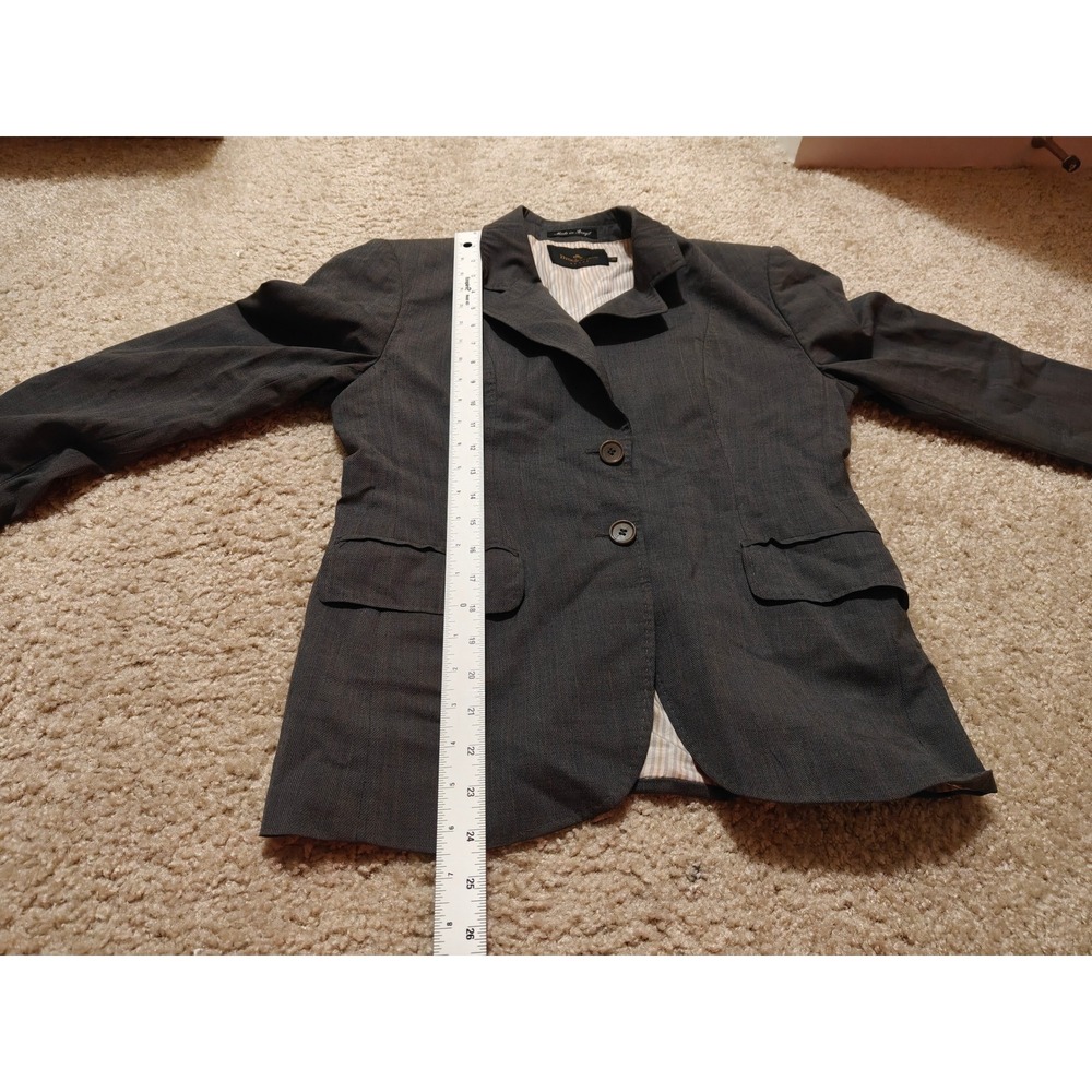 Brooksfield Donna Mens Grey Pinstripe Two Button Blazer Jacket Made in Brazil 3
